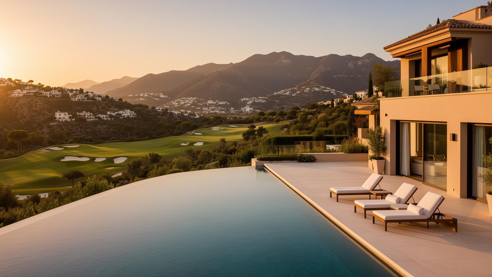 Luxury villa in Benahavís with mountain and golf course views